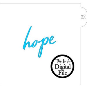 Digital Cookie Stencil, Hope Cookie Stencil SVG JPEG