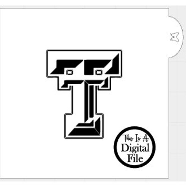 Digital Cut File, Texas Tech Logo Set, SVG JPEG (2 part stencil)
