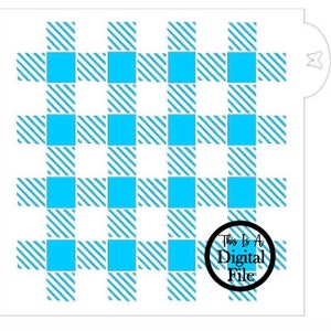 Digital Cookie Stencil, Plaid Cookie Stencil