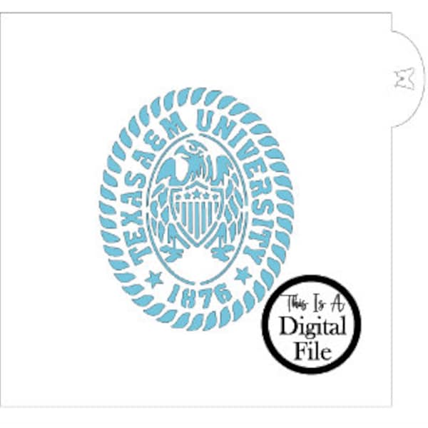 Digital Cut File, University Ring Cookie Stencil, SVG