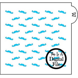 Digital Cut File, Snor Achtergrond Digital Cookie Stencil