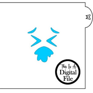Digital Cut File, Barfing Emoji Digital Cookie Stencil