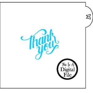 Digital Cut File, Thank You Digital Cookie Stencil