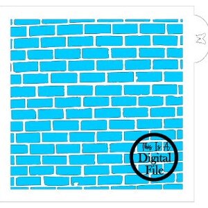 Digital Cut File, Brick Background, Cookie Stencil, SVG JPEG