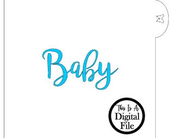 Digital Cookie Stencil, Baby Digital Cookie Stencil