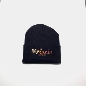 Melanin Magic Beanie. Black Owned shop. Juneteenth hbcu blm Black