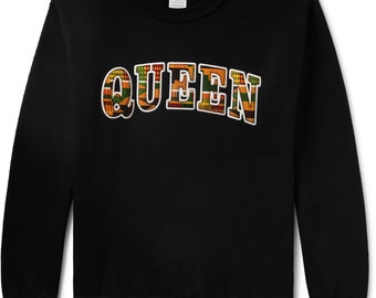 Queen Kente Print Sweatshirt.