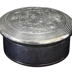 Derby Silver Company Schmuckkästchen versilbert geätzt Kleiner Juwelenhalter