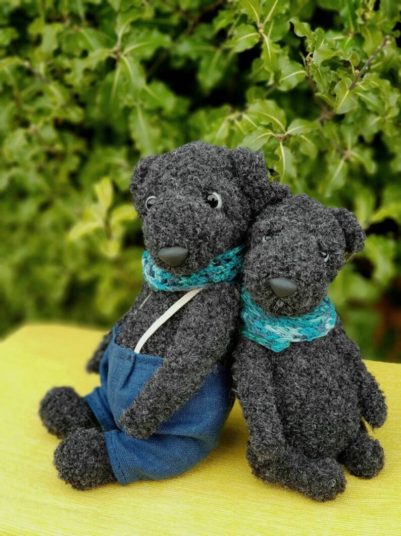 blue big teddy bear