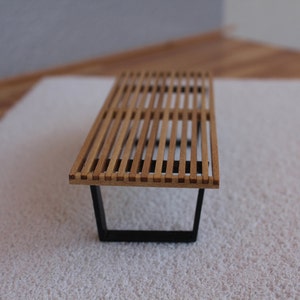 Mid Century Modern, George Nelson Platform Bench, 1/12 scale, Full Scale, Dollhouse Miniature image 4