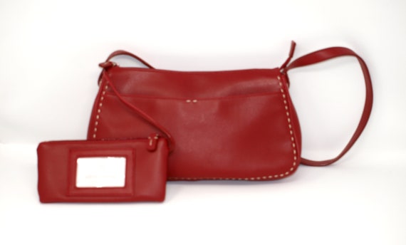 deep red purse