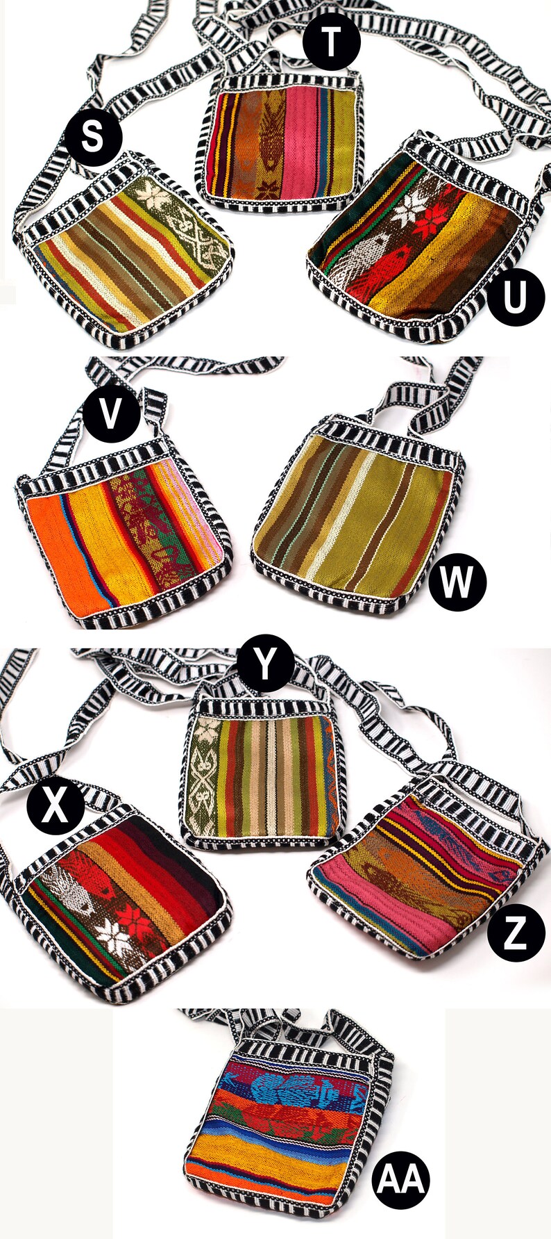 Vintage handmade Small Fabric boho purse bagpouchbohemian Etsy