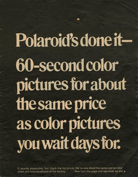 Annuncio Pubblicitario 1971 Polaroid Fotografia Macchina Etsy