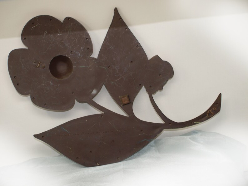 Vintage Hard Plastic Flower Wall Decor Floral Decor Shabby Etsy