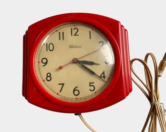 Rare Vintage Hammond Synchronous Electric Alarm Clock With Art