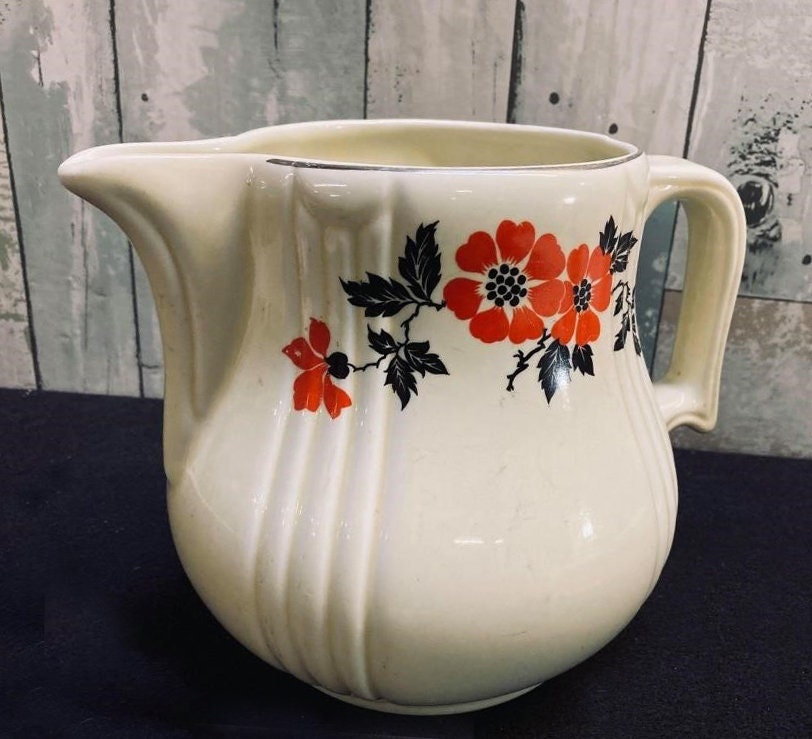 Hall Superior Quality Kitchenware Pitcher Poppy Design Both Etsy