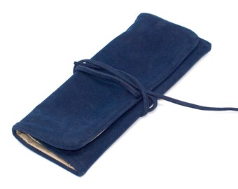 Vintage Deep Blue, Royal Blue Fabric Makeup Cosmetic Organizer Bag, Travel bag by Clinique, Clean, Never Used
