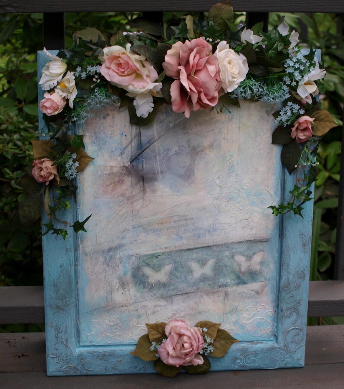 Shabby Chic Romantic Framed Original Art Mixed Media French Etsy