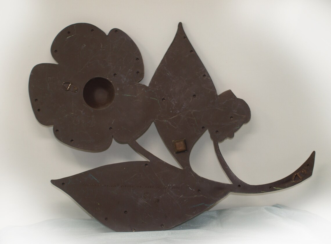 Vintage Hard Plastic Flower Wall Decor Floral Decor Shabby Etsy