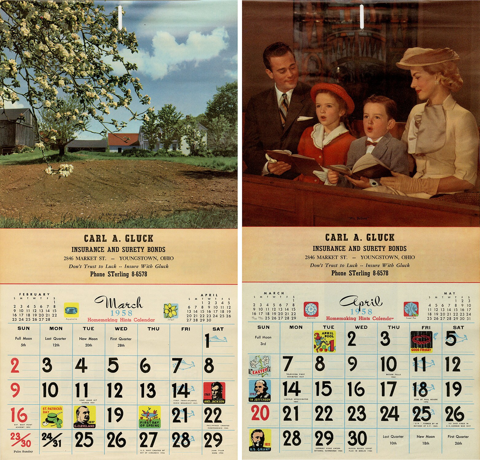 1958 Calendar Perfect Birthday Gift Anniversary Gift Etsy Ireland