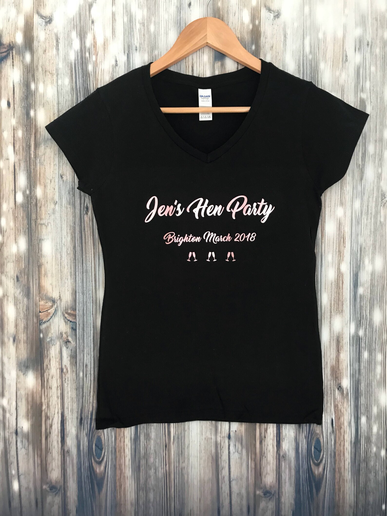 Personalised Hen Tshirt Top Inc Names on Back. Rose Gold Etsy UK