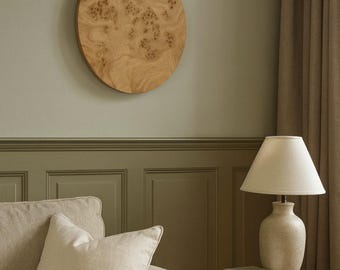 Lampa księżycowa, lampa sufitowa, ręcznie robiona, naturalne drewno, | Okrągły kinkiet | Lampa sufitowa z drewna bukowego, ciepłe oświetlenie nastrojowe