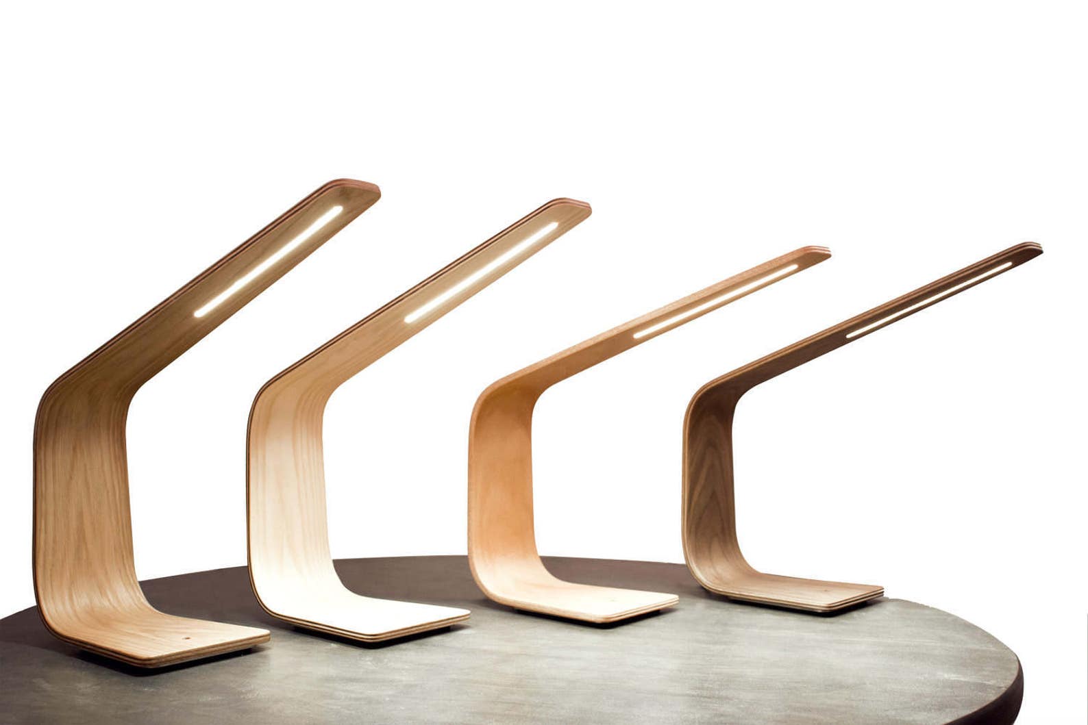 Wooden Desk Lamp With Touch Sensor Dimmer Switch LED Lamp Etsy