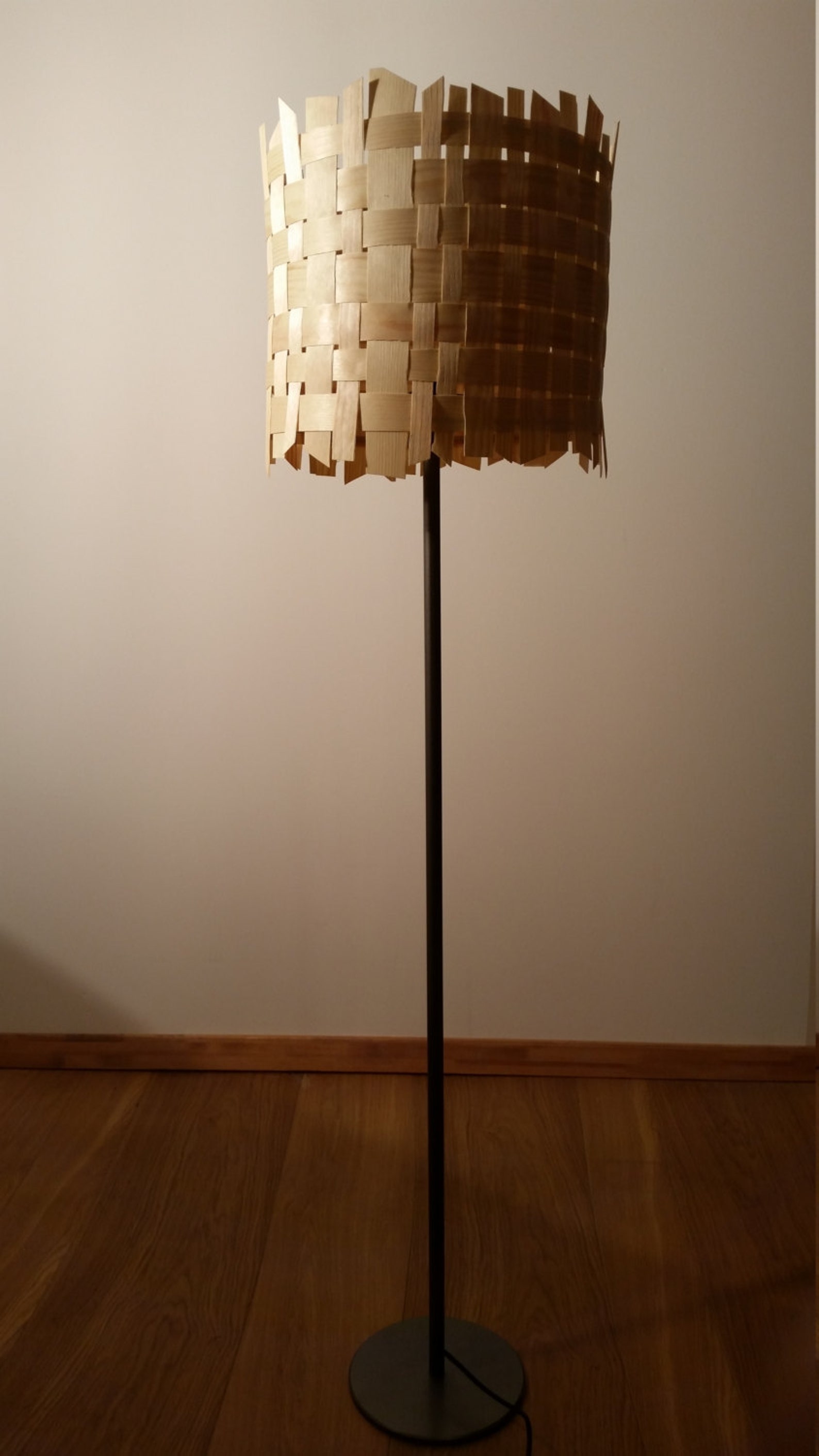Wood Veneer Floor Lamp dana Floor Light Natural Etsy