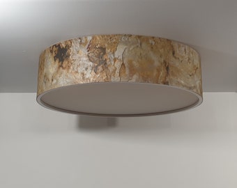 Lampa sufitowa z okleiną kamienną, lampa sufitowa z naturalnego kamienia, ręcznie robione nowoczesne oświetlenie sufitowe
