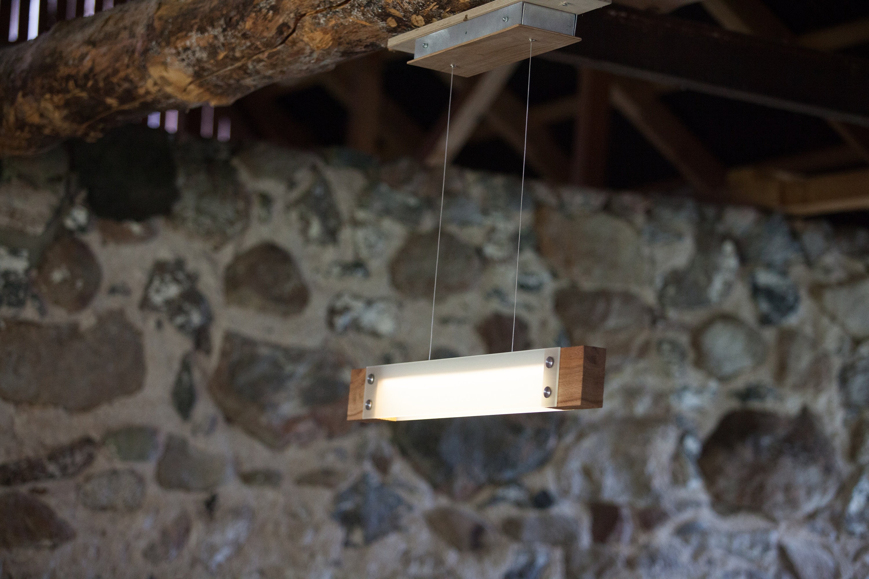 Wooden Pendant Lamp Skylor Ceiling Lamp Light With Remote Control ...
