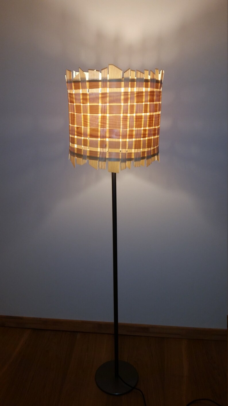 Wood Veneer Floor Lamp dana Floor Light Natural Etsy