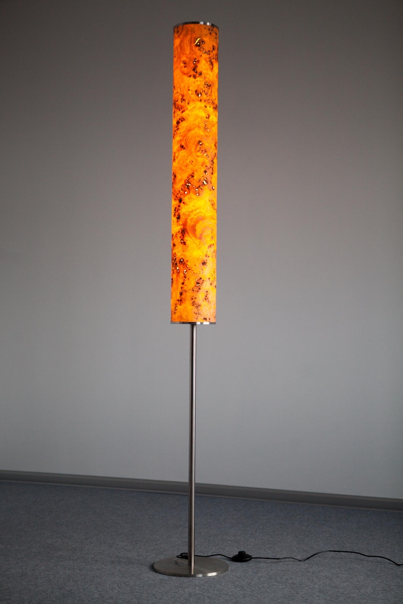 wooden floor Lamp Mid Century Modern wood light for Living Room image 12