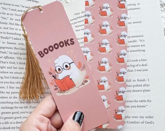 Cute Ghost Books Reading Bookmark