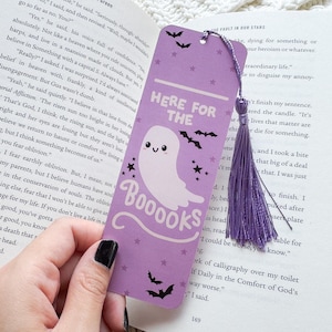 Here For Books Cute Ghost Bookmark