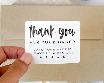 Thank you for your order stickers, Label, Packaging Business Sticker, Roll stickers, Small Business Label, Leave us a review, Mail stickers