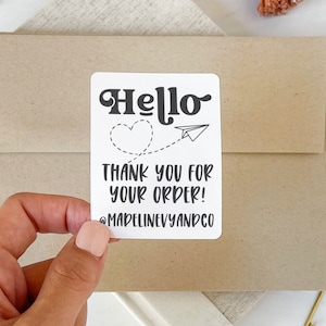 Snail Mail Thank You For Supporting My Small Business Stickers, Instagram Business Social Media Label, Custom Business Sticker, Packaging