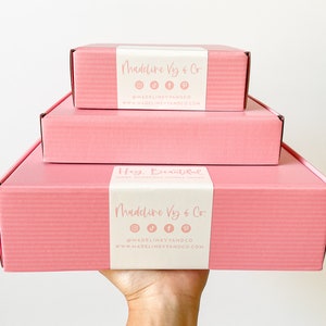 Pink Shipping Boxes, 5 Different Sizes, Set of 2, 4 or 6, Small Business Shipping Supplies, Packaging Supplies, Proposal Box, Gift Box