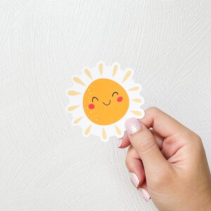 Happy Sun Sticker, Waterproof Sticker, Hydroflask Stickers, Laptop ...