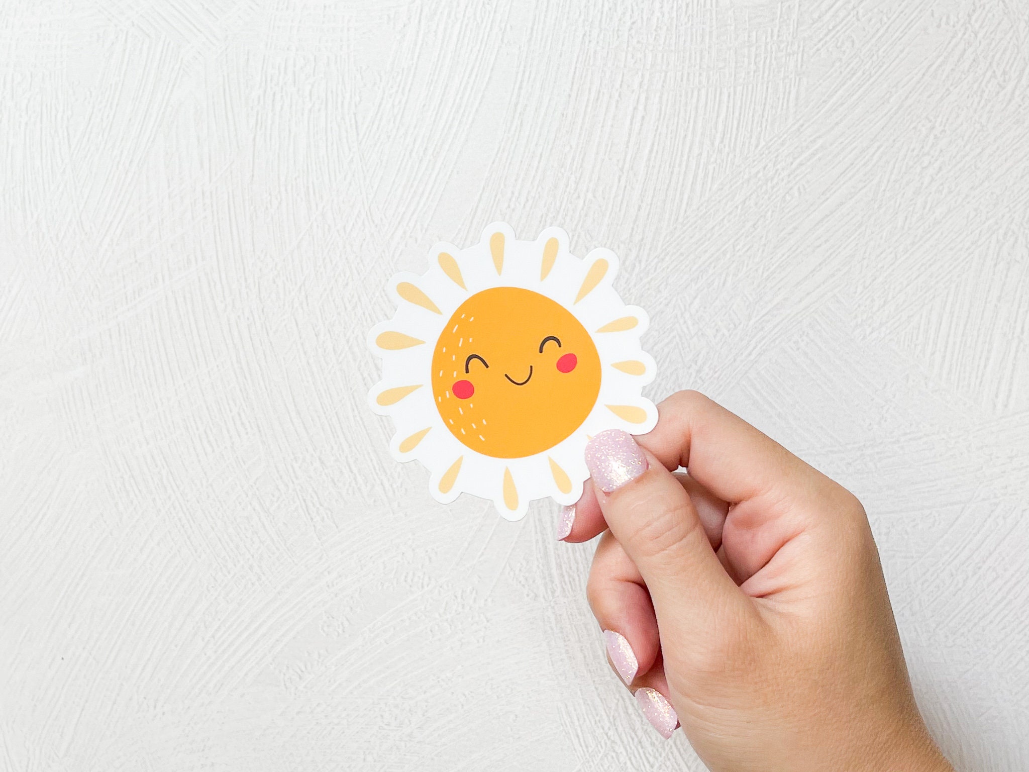 Sun Face Fun Sticker Happy Sun Sticker, Waterproof Sticker, Hydroflask Stickers, Laptop ...