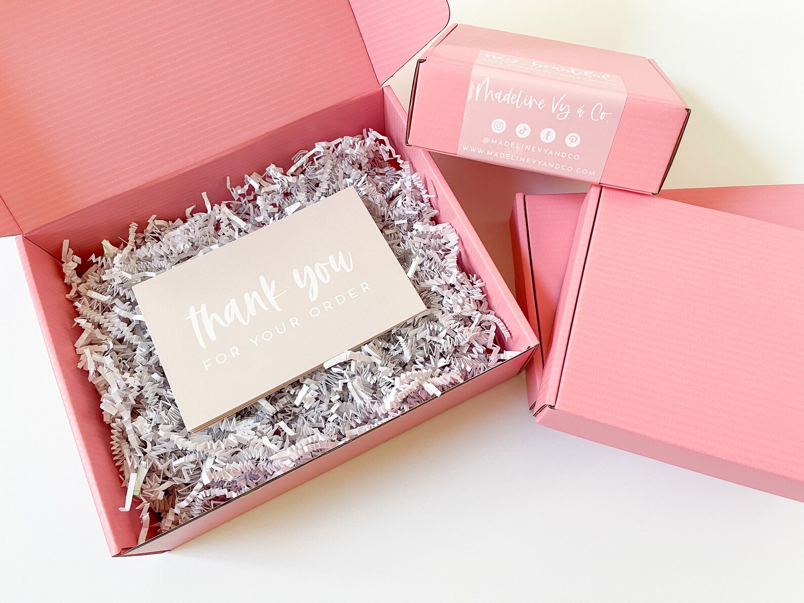 Pink Shipping Boxes Set of 10 15 or 20 Small Business Etsy