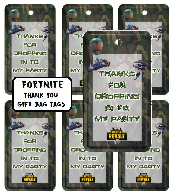 Fortnite Thank You Gift Tags / Birthday Party | Etsy