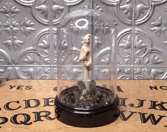 Ghost Dude in a Dome, Gothic Decor, Horror Decor, Dark Art, Occult Decor, Home Decor, Witchy Decor, Altar Decor, Spooky Decor