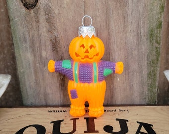 Set of 4 Scarecrow Jack O'Lantern Ornament, Gothic Decor, Home Decor, Satanic Decor, Krampus Decor, Christmas Ornaments, Halloween Ornaments