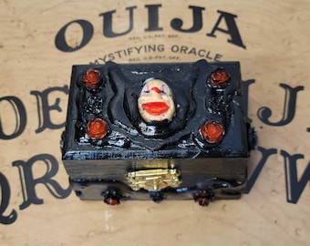 Clown Trinket Box, Gothic Decor, Home Decor, Dark Art, Witchy Decor, Occult Decor, Pagan Decor, Circus Decor, Jewelry Box