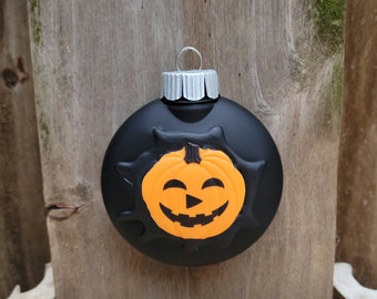 Jack O'Lantern Black Ornaments, Gothic Decor, Home Decor, Satanic Decor, Krampus Decor, Christmas Ornament, Horror Decor, Halloween Ornament