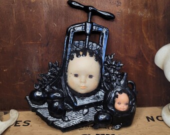 Cute Babies Metal Wall Hang, Gothic Decor, Doll Decor, Horror Decor, Occult Decor, Home Decor, Witchy Decor, Wall Decor, Wall Hang