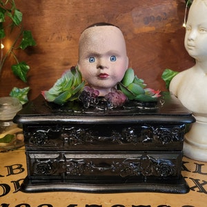 Attitude Baby Jewelry Box, Gothic Decor, Home Decor, Dark Art, Witchy Decor, Occult Decor, Pagan Decor, Cottagecore Decor, Jewelry Box
