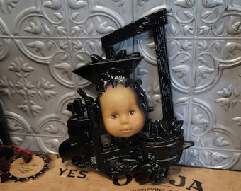 Sweet Baby Metal Wall Hang, Gothic Decor, Doll Decor, Horror Decor, Occult Decor, Home Decor, Witchy Decor, Wall Decor, Wall Hang