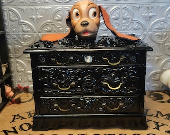 Lady of Death Music Jewelry Box, Gothic Decor, Home Decor, Dark Art, Witchy Decor, Occult Decor, Pagan Decor, Cottagecore Decor, Jewelry Box