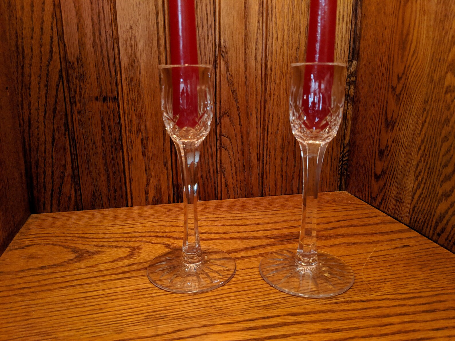 Waterford Crystal Lismore Glass Candlestick Holders Set of 2 Etsy
